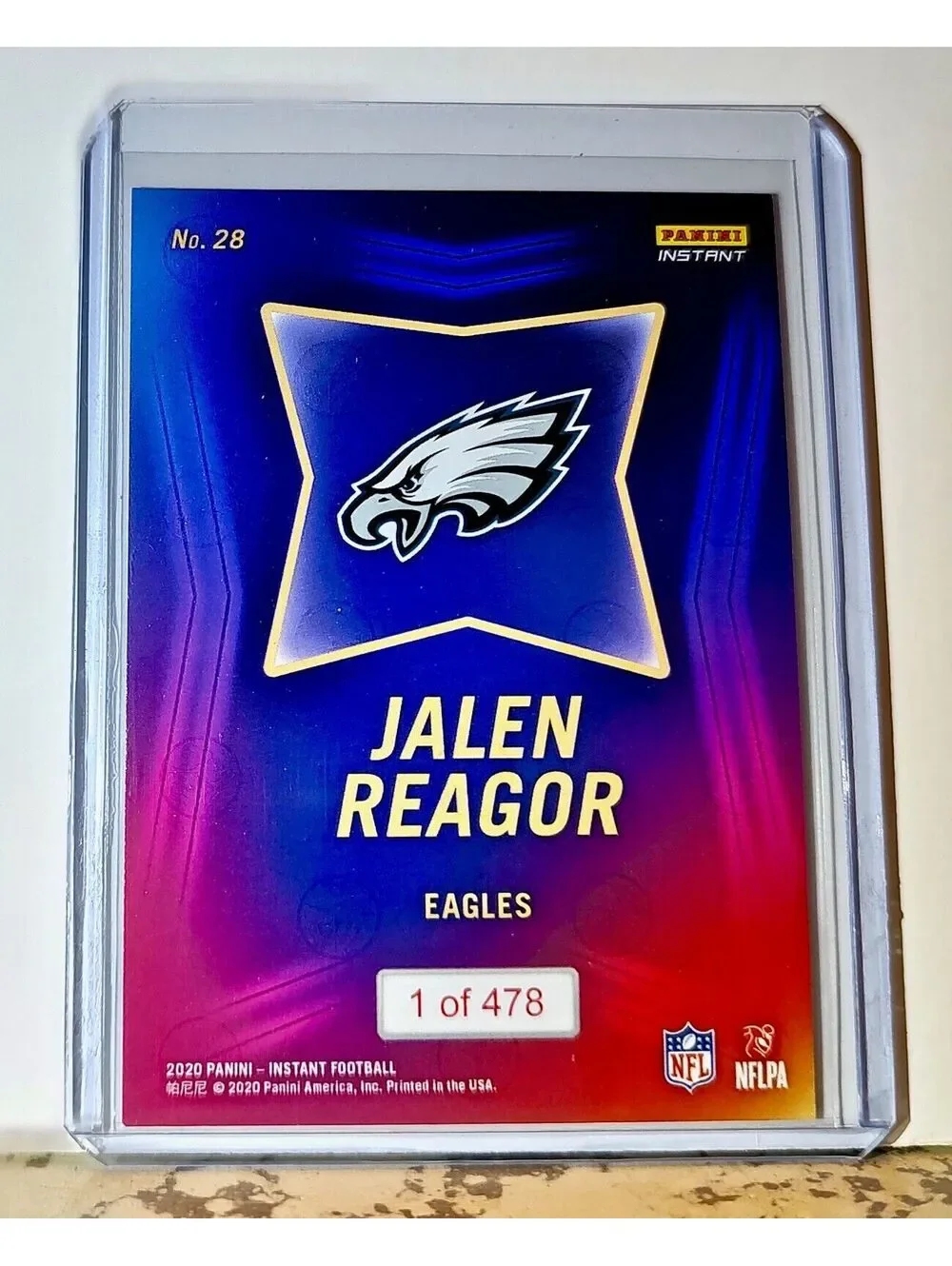 Jalen Reagor 2020 NFL Draft Night NFL #28 Football Card Eagles 1 of 478